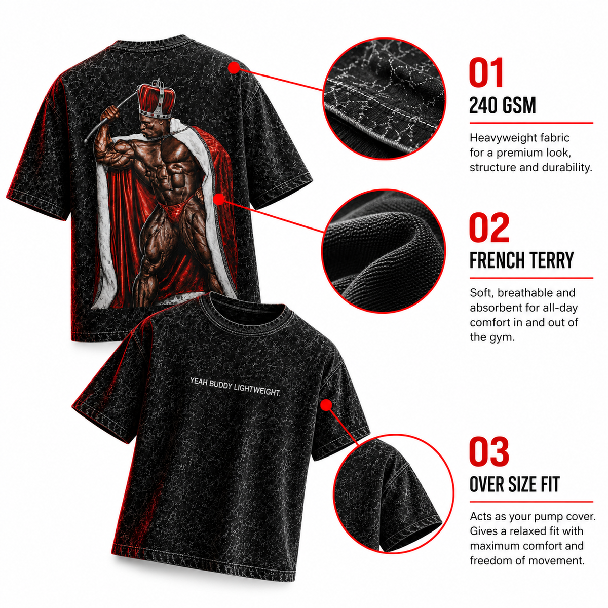 RONNIE COLEMAN | OVER SIZE TEE